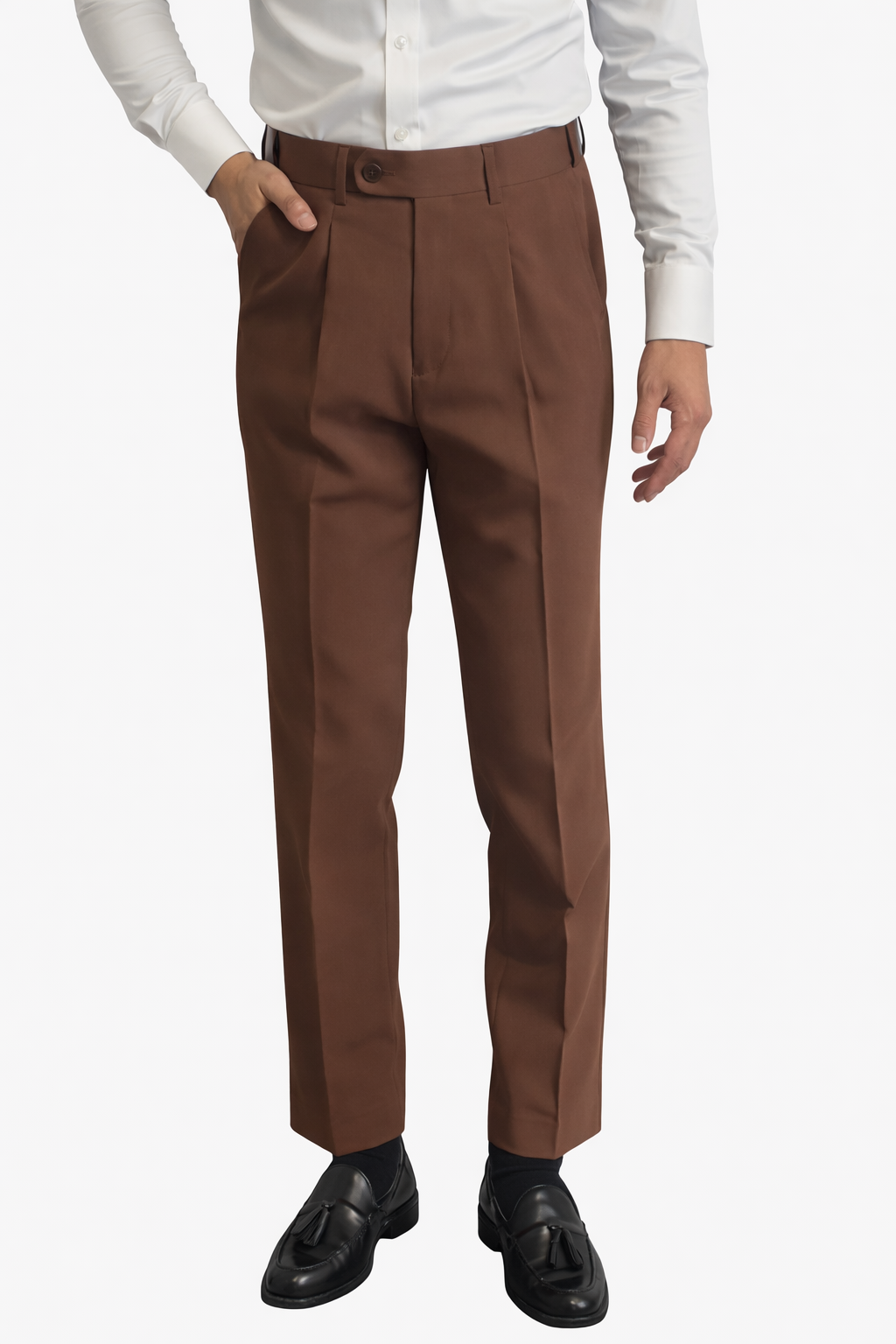 ベルトレス ドレスパンツ