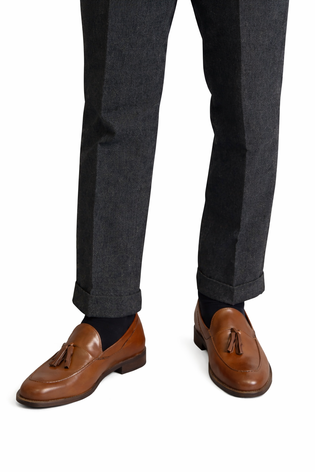 本革タッセル ローファー