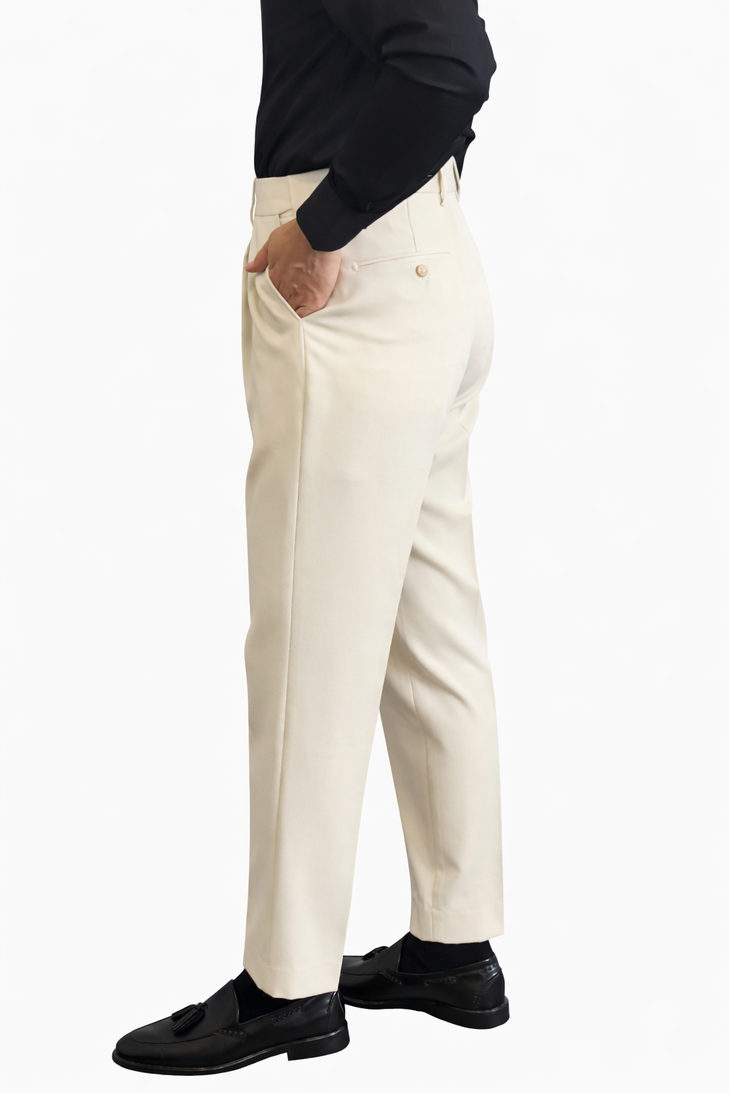 ベルトレス ドレスパンツ